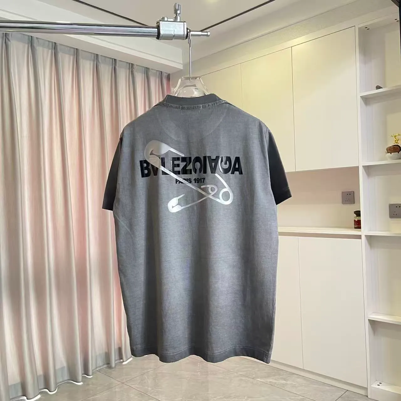 BALENCI*GA 2026 New Arrival logo 320g T Same Style Size：S M L XL XXL ：Black White Gray